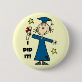 Girl Afstuderen Ronde Button 5,7 Cm (Voorkant)