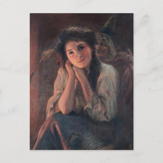 Girl and a Witch by Beatrice Offor Briefkaart (Voorkant)