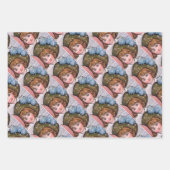 Girl and boy ice skating - Florence Hardy Inpakpapier Vel (Voorkant 3)