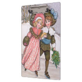Girl and boy ice skating - Florence Hardy Klembord (Links)