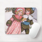 Girl and boy ice skating - Florence Hardy Muismat (Met muis)