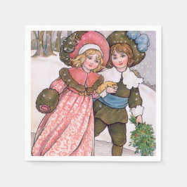 Girl and boy ice skating - Florence Hardy Servet