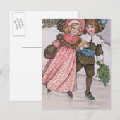 Girl and Boy Skating Briefkaart (Voorkant / Achterkant)