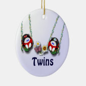 Girl and Boy Twins Keramisch Ornament (Rechts)