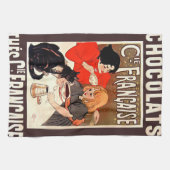 Girl and Cat, Vintage Poster, Alexandre Steinlen Theedoek (Horizontaal)