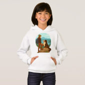 Girl and Mountain Dog Adventure Illustration (Voorkant volledig)