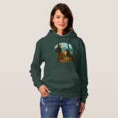 Girl and Mountain Dog Adventure Illustration Hoodie