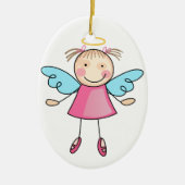 Girl Angel Keramisch Ornament (Voorkant)