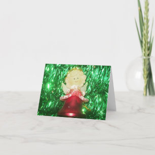 Girl Angel Photo Folded Note Card Notitiekaartje