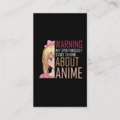 Girl Anime lover Manga Cosplay Fan Teen Visitekaartje (Voorkant)