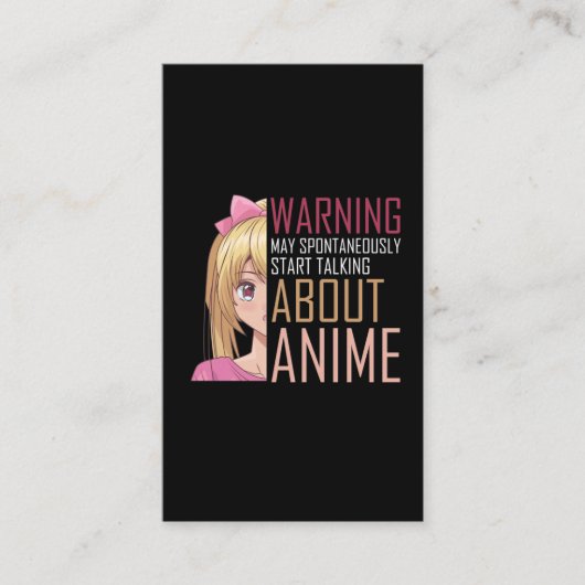 Girl Anime lover Manga Cosplay Fan Teen Visitekaartje (Voorkant)