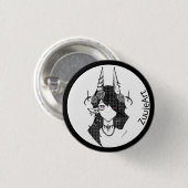 Girl anime ronde button 3,2 cm (Voorkant /achterkant)