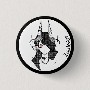 Girl anime ronde button 3,2 cm