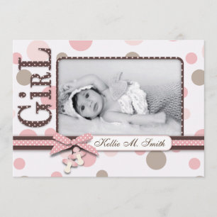 Girl Announcement-kaart Aankondiging