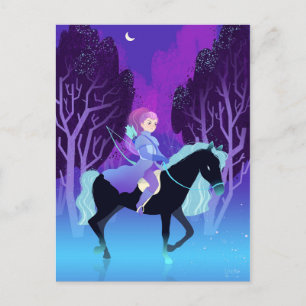Girl Archer Riding a Horse Briefkaart