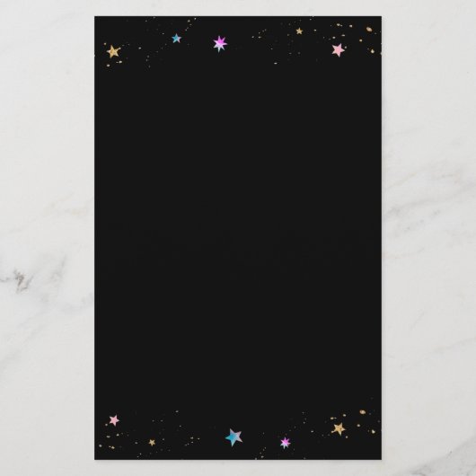 Girl Astronaut Outer Space Baby shower Bingo (Achterkant)