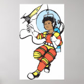 Girl Astronaut Poster (Voorkant)