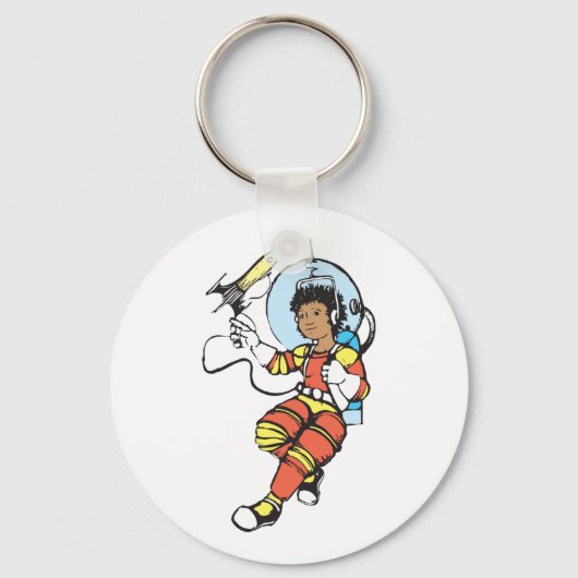 Girl Astronaut Sleutelhanger (Achterkant)