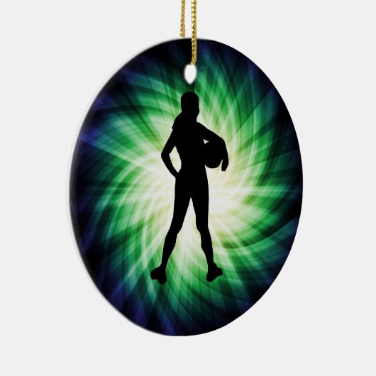 Girl Athlete; Cool Keramisch Ornament (Rechts)