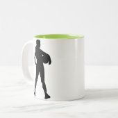 Girl Athlete Koel Tweekleurige Koffiemok (Voorkant links)