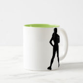 Girl Athlete Koel Tweekleurige Koffiemok (Voorkant rechts)