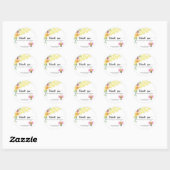 Girl Baby Bee - thank you Ronde Sticker (Vel)