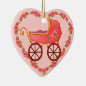 Girl Baby Buggy Heart ornament (Rechts)