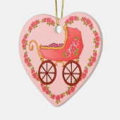 Girl Baby Buggy Heart ornament (Links)