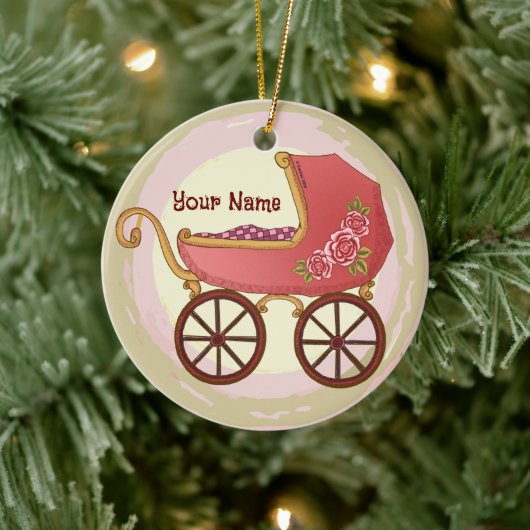 Girl Baby Buggy ornament (Boom)