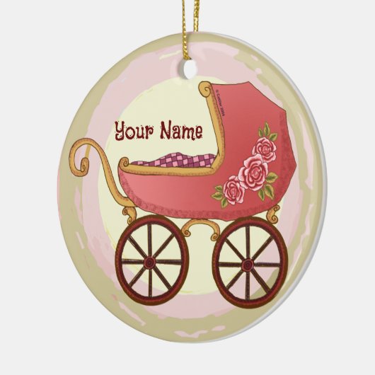 Girl Baby Buggy ornament (Links)
