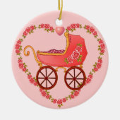 Girl Baby Heart Buggy ornament (Voorkant)