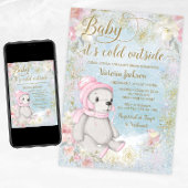 Girl Baby heeft zijn koude uitnodiging buiten het 