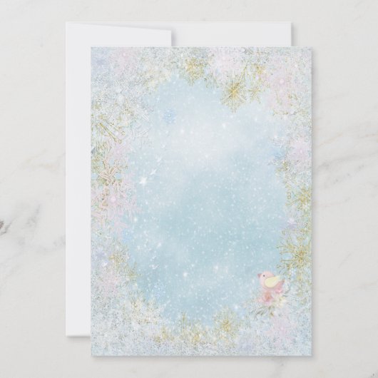 Girl Baby heeft zijn koude uitnodiging buiten het  (Achterkant)