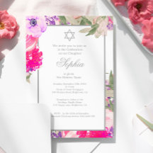 Girl Baby Naming Ceremony Hebrew Floral Silver