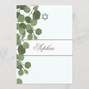 Girl Baby Naming Eucalyptus Hebreeuws Joods Kaart