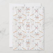 Girl Baby Roze Shower Boho Chic Teepee en Arrows Kaart (Achterkant)