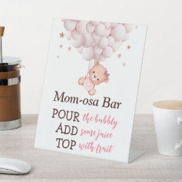 Girl Baby shower Barly Wait Beer Pedestal Sign Reclamebord Met Voetstuk