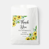 Girl Baby shower Boho Sunflower Bedankt Bedankzakje (Voorkant)