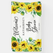 Girl Baby shower Boho Sunflower | Eucalyptus Spandoek (Verticaal)