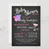 Girl Baby shower Brunch Fun Modern Invitation Kaart (Voorkant)