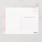 Girl Baby shower Dank je Briefkaart (Achterkant)