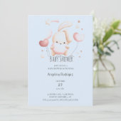 Girl Baby Shower Einladung Kaart (Staand voorkant)