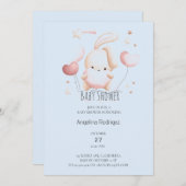 Girl Baby Shower Einladung Kaart (Voorkant / Achterkant)