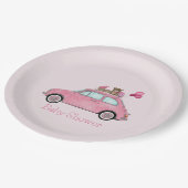 Girl Baby shower Fiat 500 Papieren Bordje (Gekanteld)