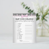 Girl Baby shower Games Word Scramble Rhyme Quiz (Staand voorkant)