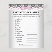 Girl Baby shower Games Word Scramble Rhyme Quiz (Voorkant)