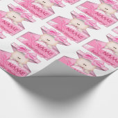 Girl Baby shower Gift Wrapping paper Cadeaupapier (Hoek)