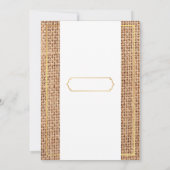 Girl Baby shower Herfst Pumpkin Rustic Burlap Wood Kaart (Achterkant)