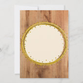 Girl Baby shower Herfst Pumpkin Rustic Burlap Wood Kaart (Achterkant)