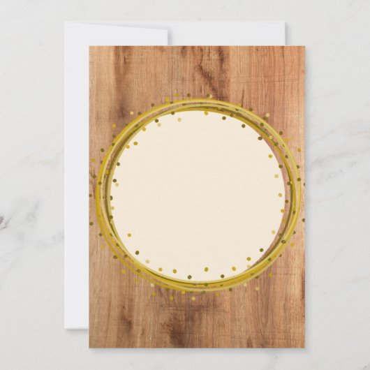 Girl Baby shower Herfst Pumpkin Rustic Burlap Wood Kaart (Achterkant)